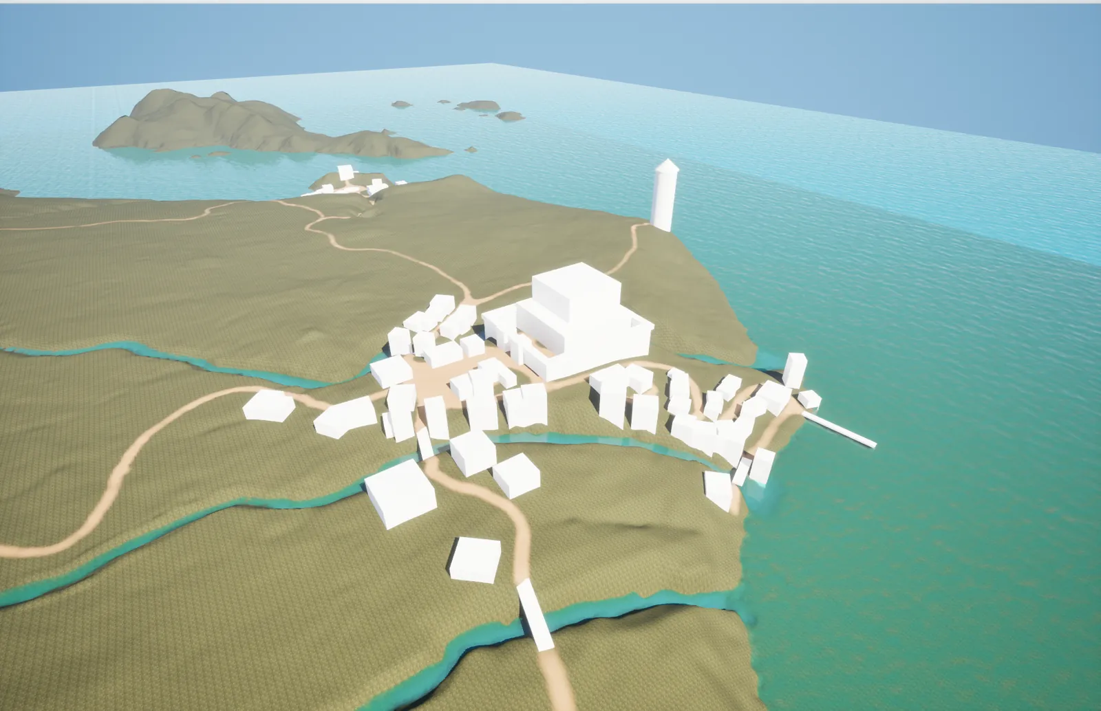 Town and roads
